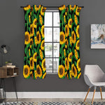 Sunflower Pattern Print Curtain