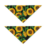 Sunflower Pattern Print Dog Bandana