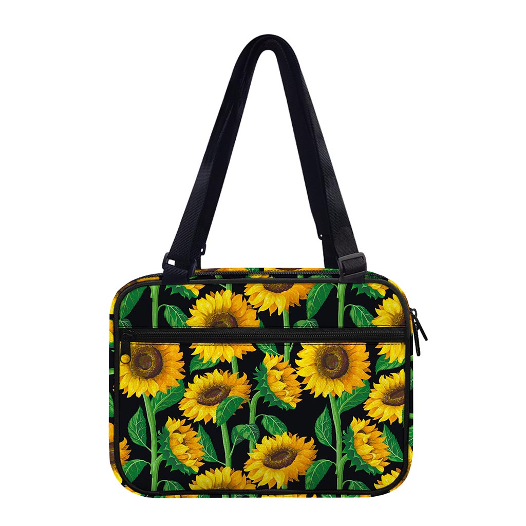 Sunflower Pattern Print Double Strap Bible Bag