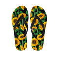 Sunflower Pattern Print Flip Flops