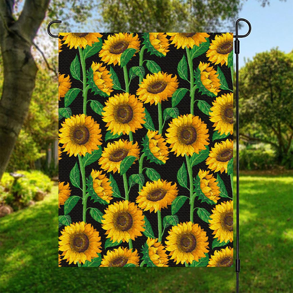 Sunflower Pattern Print Garden Flag