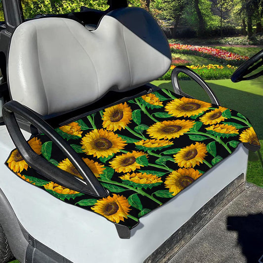 Sunflower Pattern Print Golf Cart Seat Cover