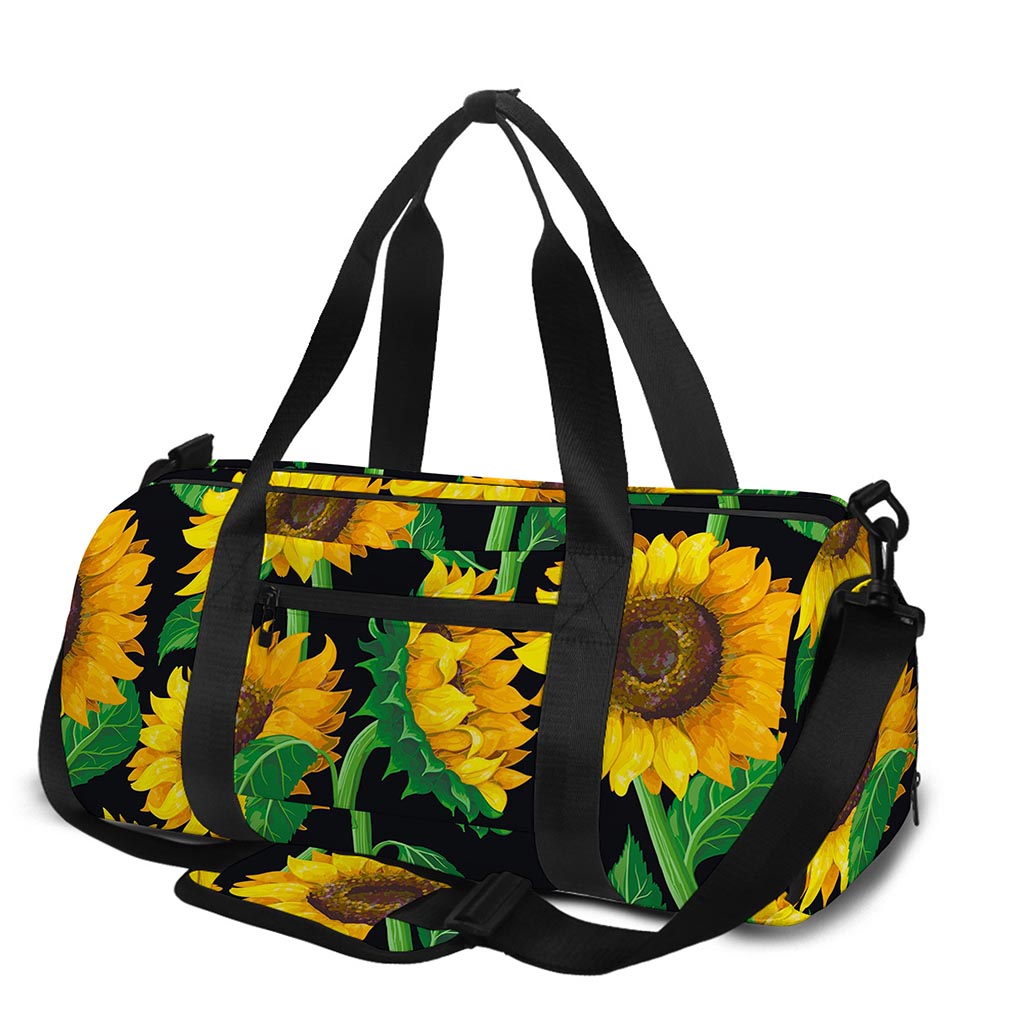 Sunflower Pattern Print Gym Bag