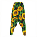 Sunflower Pattern Print Hammer Pants