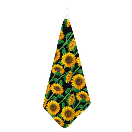 Sunflower Pattern Print Hand Towel