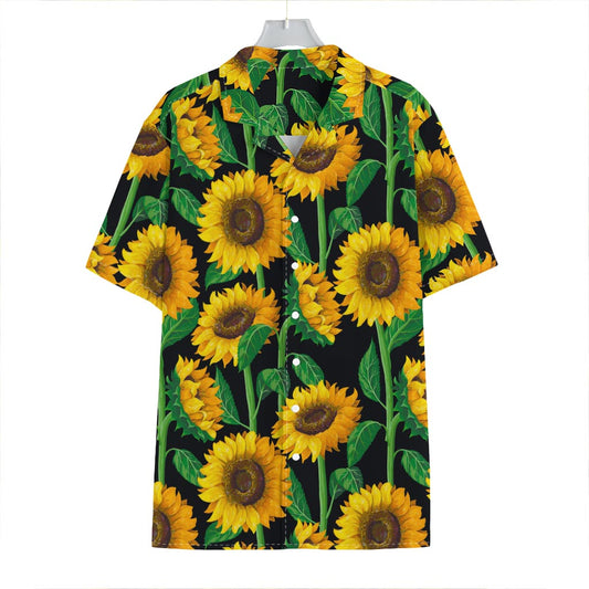 Sunflower Pattern Print Hawaiian Shirt