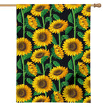 Sunflower Pattern Print House Flag