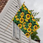 Sunflower Pattern Print House Flag