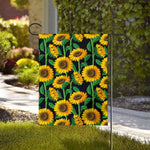Sunflower Pattern Print House Flag