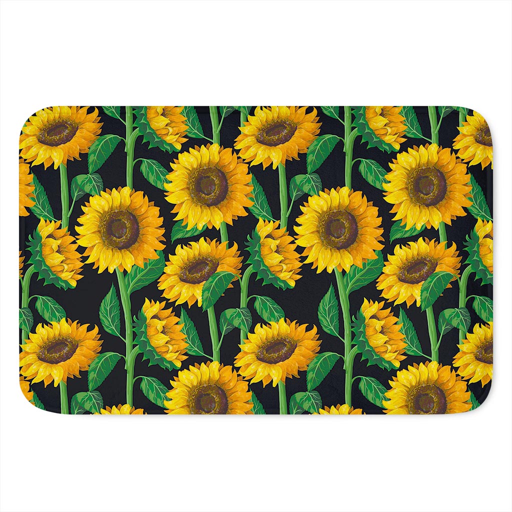 Sunflower Pattern Print Indoor Door Mat