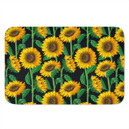 Sunflower Pattern Print Indoor Door Mat