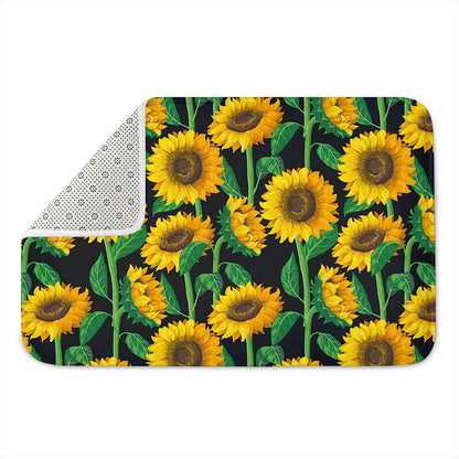 Sunflower Pattern Print Indoor Door Mat