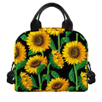 Sunflower Pattern Print Insulated Lunch Bag