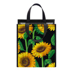 Sunflower Pattern Print Insulated Lunch Tote