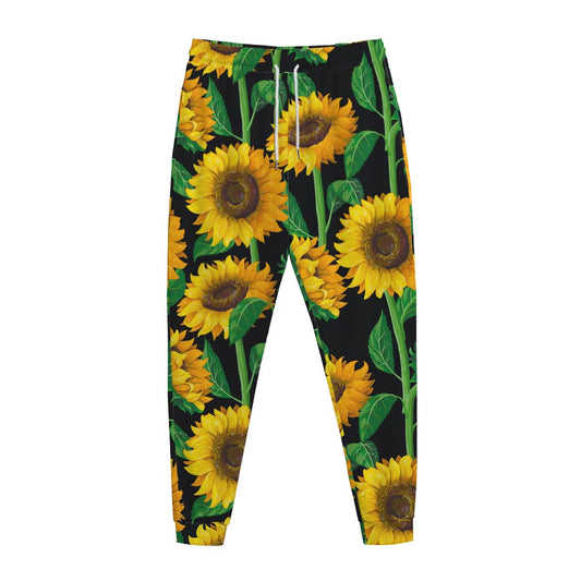 Sunflower Pattern Print Jogger Pants