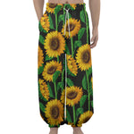 Sunflower Pattern Print Lantern Pants
