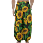 Sunflower Pattern Print Lantern Pants