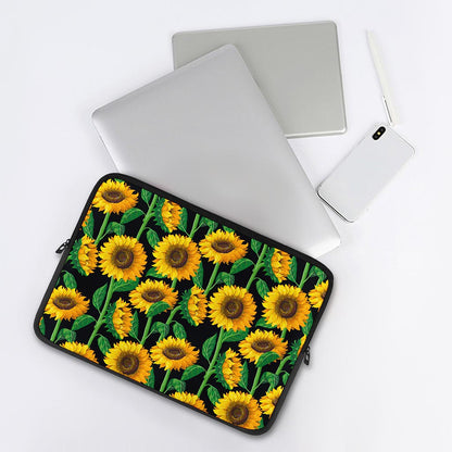 Sunflower Pattern Print Laptop Sleeve