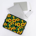 Sunflower Pattern Print Laptop Sleeve