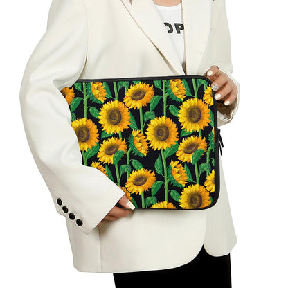 Sunflower Pattern Print Laptop Sleeve
