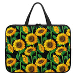 Sunflower Pattern Print Laptop Sleeve With Handle