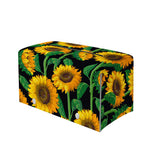Sunflower Pattern Print Leather Tissue Box Cover