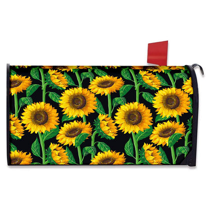 Sunflower Pattern Print Mailbox Cover