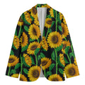 Sunflower Pattern Print Men's Blazer