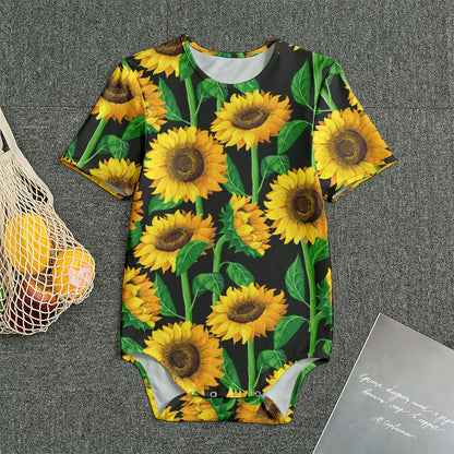 Sunflower Pattern Print Men's Bodysuit