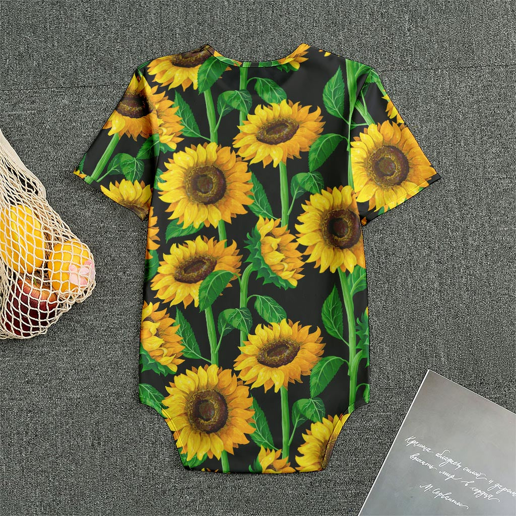 Sunflower Pattern Print Men's Bodysuit