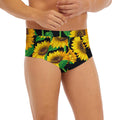 Sunflower Pattern Print Men's Briefs