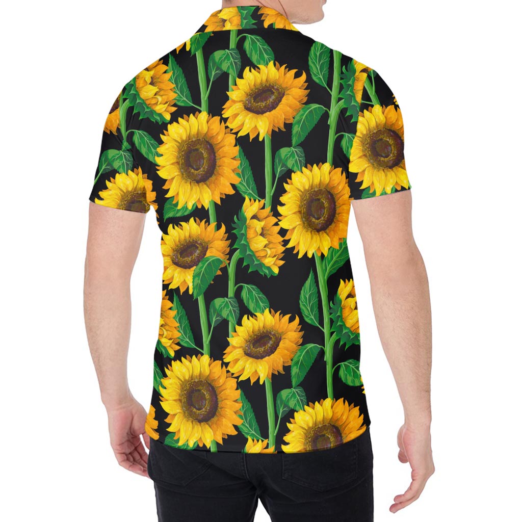 Sunflower Pattern Print Men's Shirt