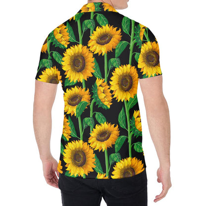 Sunflower Pattern Print Men's Shirt