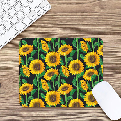 Sunflower Pattern Print Mouse Pad