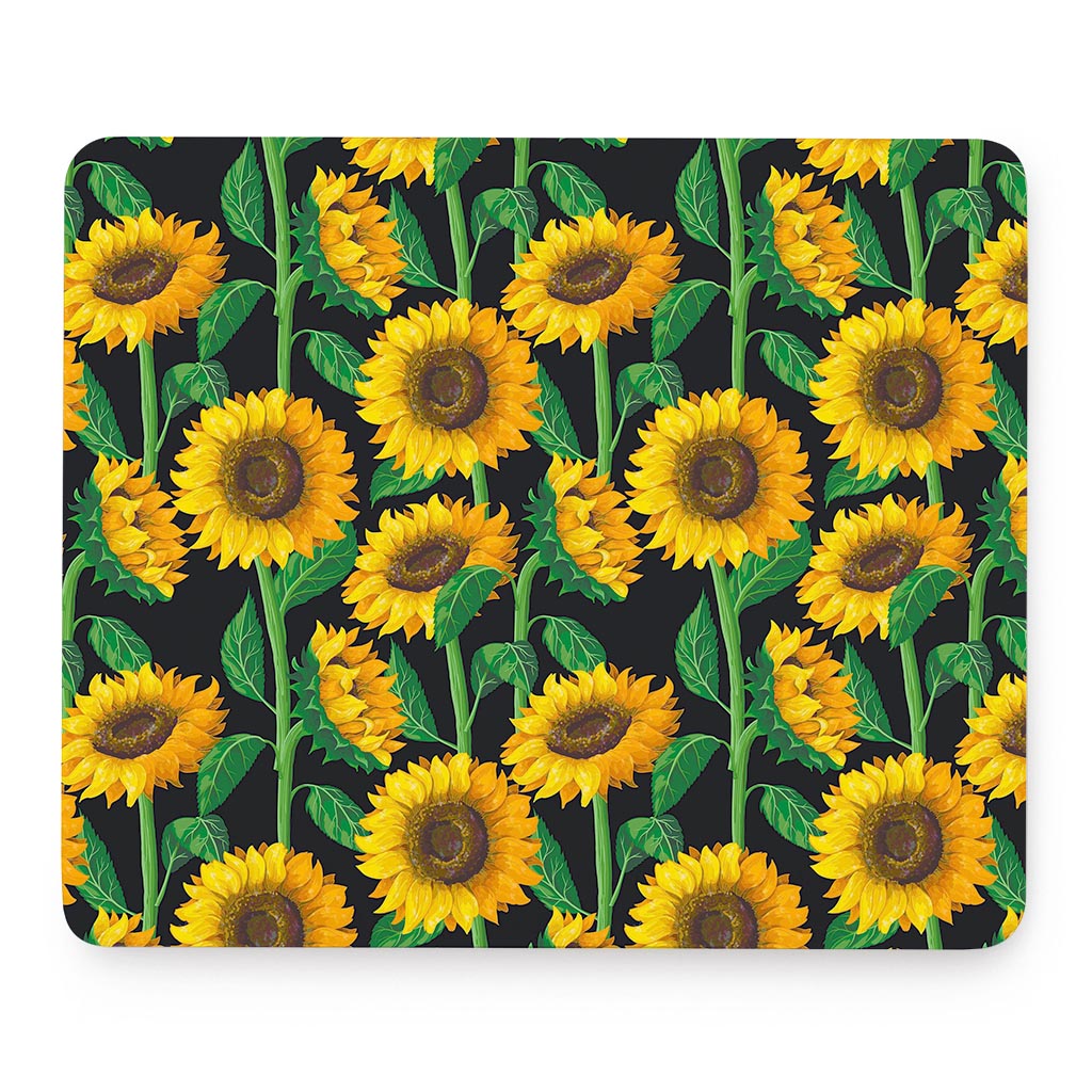 Sunflower Pattern Print Mouse Pad