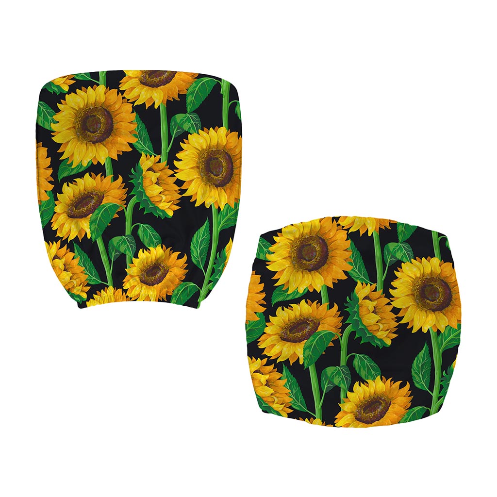 Sunflower Pattern Print Office Chair Cover