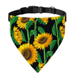 Sunflower Pattern Print Over The Collar Dog Bandana