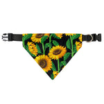 Sunflower Pattern Print Over The Collar Dog Bandana