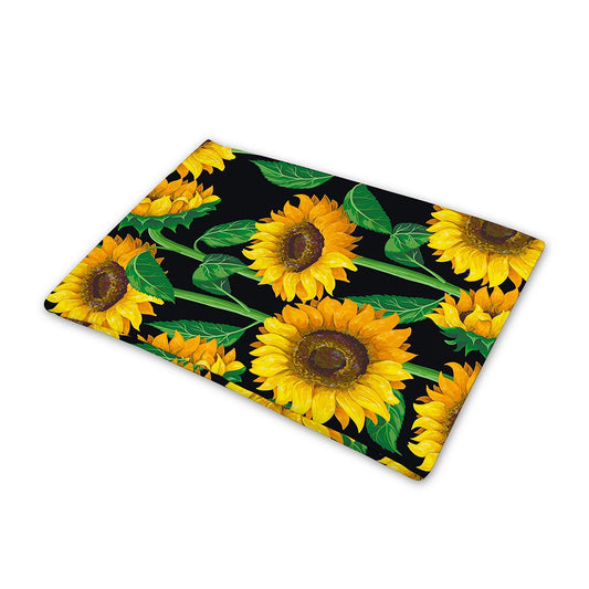 Sunflower Pattern Print Pet Cooling Mat Cover