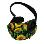 Sunflower Pattern Print Pet Sling Carrier