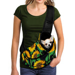 Sunflower Pattern Print Pet Sling Carrier