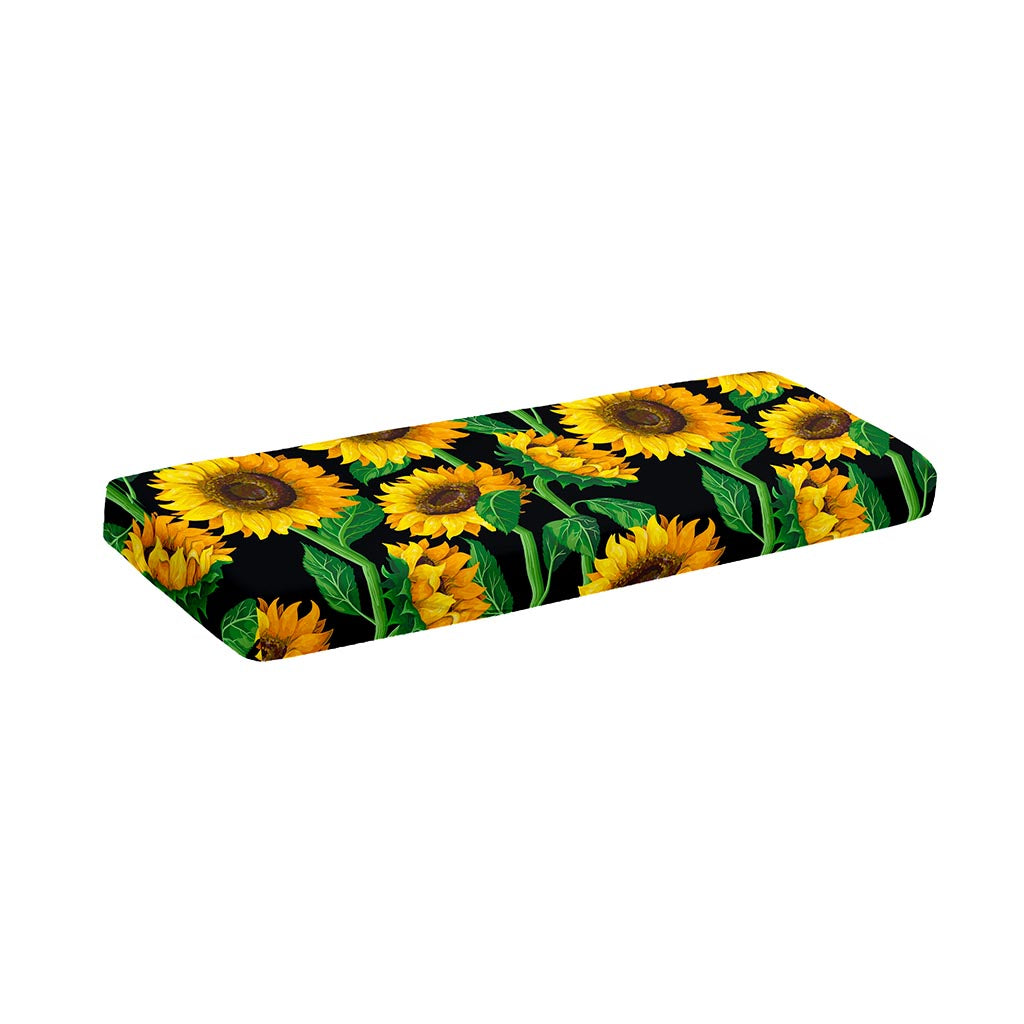 Sunflower Pattern Print Piano Keyboard Cover