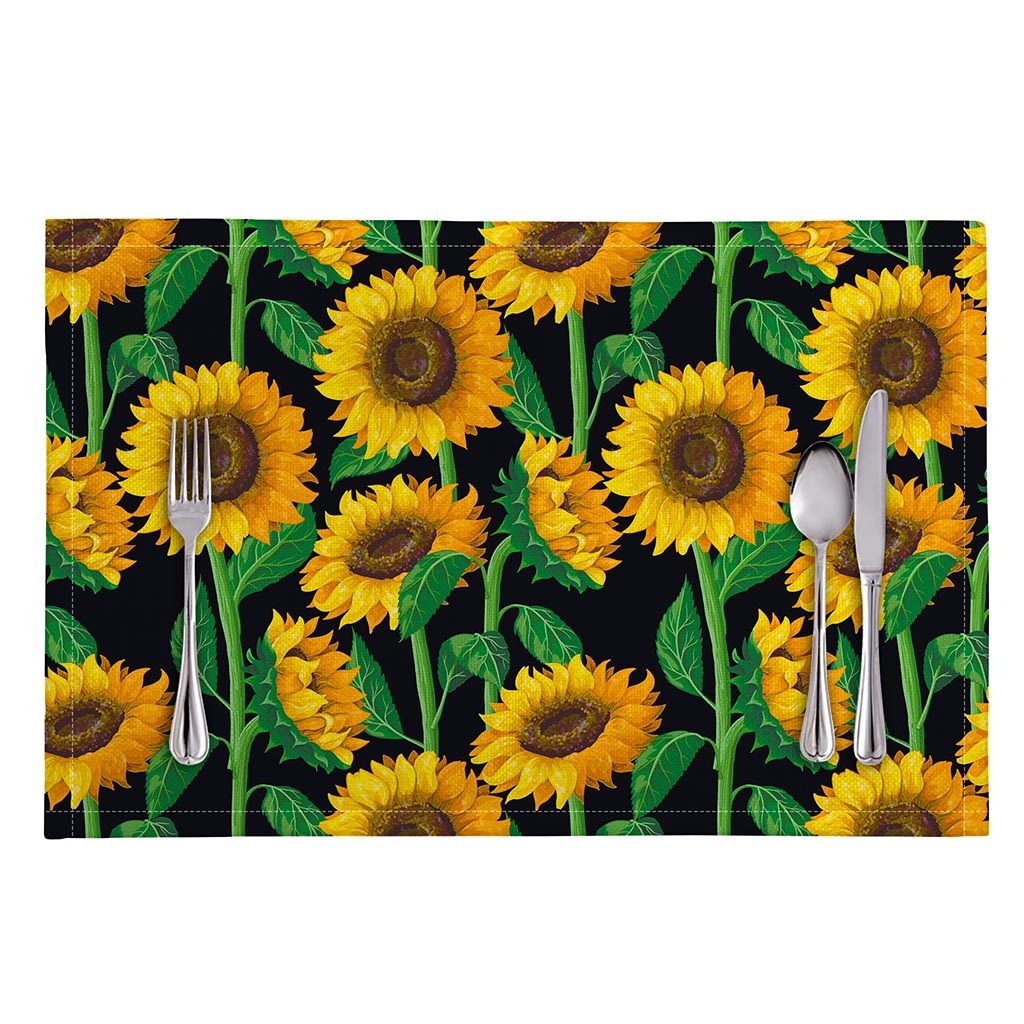 Sunflower Pattern Print Placemat