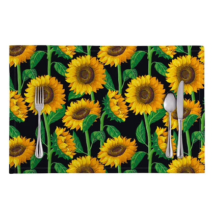 Sunflower Pattern Print Placemat