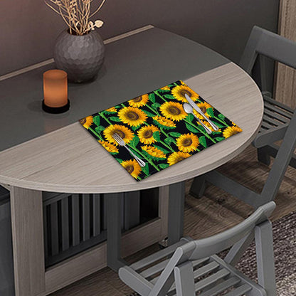 Sunflower Pattern Print Placemat