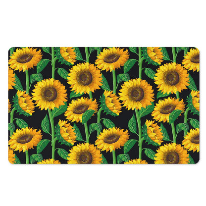 Sunflower Pattern Print Polyester Doormat