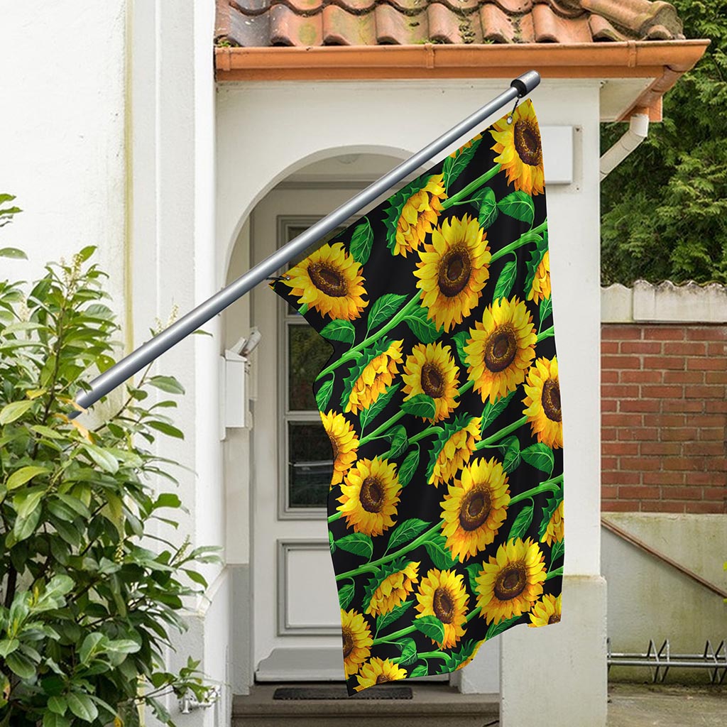 Sunflower Pattern Print Polyester Flag