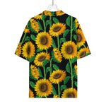 Sunflower Pattern Print Rayon Hawaiian Shirt