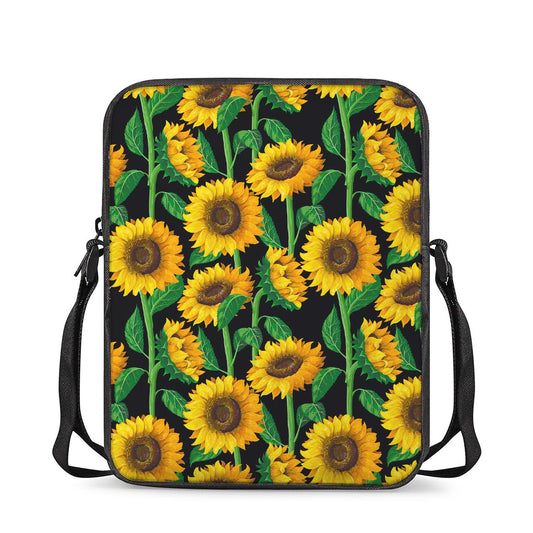 Sunflower Pattern Print Rectangular Crossbody Bag