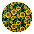 Sunflower Pattern Print Round Blanket